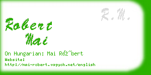 robert mai business card